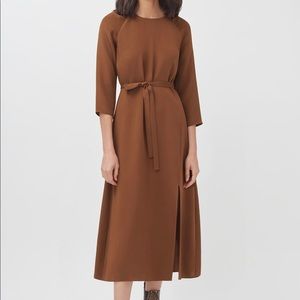 Cuyana silk fit-and-flare dress, new with tags, XS